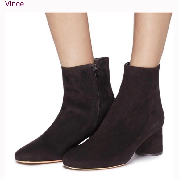 Vince Tillie Bootie Black Suede - Picture 1 of 14